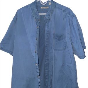 Blue button up T-Shirt